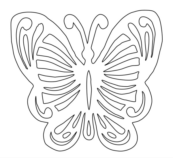 Бабочки трафарет для вырезания