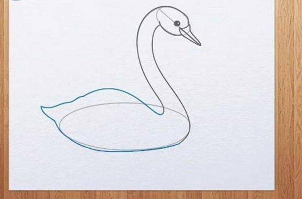 Нарисовать лебедя