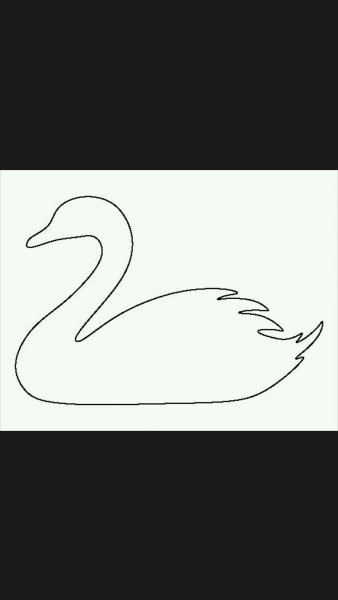 Лебедь рисунок схема