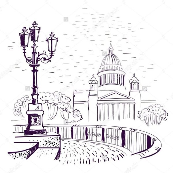 Рисунки Санкт-Петербурга карандашом для детей