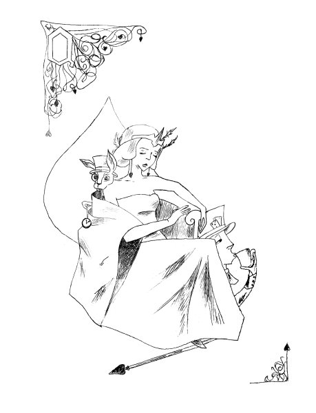 Иллюстрация к пиковой даме Пушкина карандашом