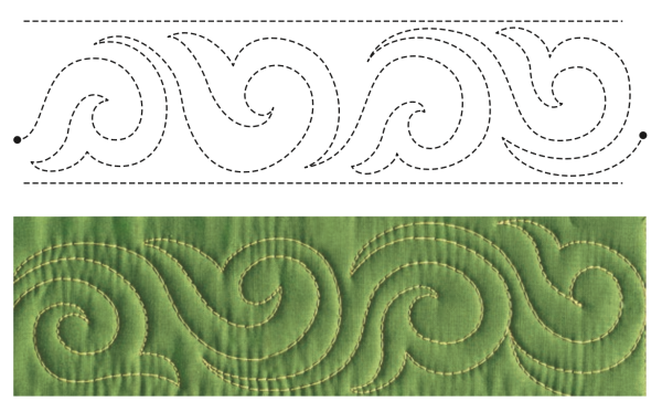 Узоры Стежки для квилтинга