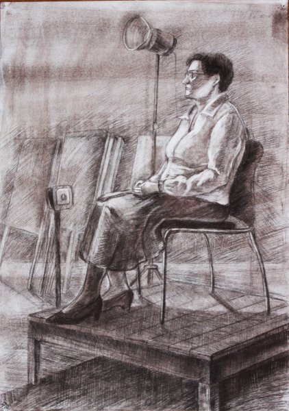 Наброски людей в интерьере