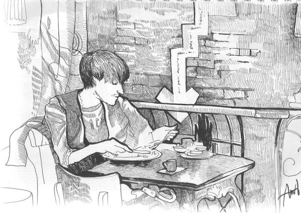 Набросок интерьера комнаты