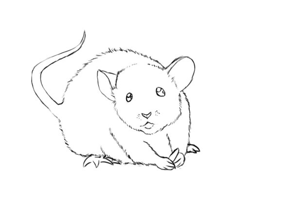 Мышка карандашом