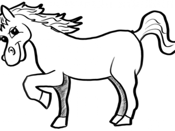 Лошадка пошаговое рисование для малышей