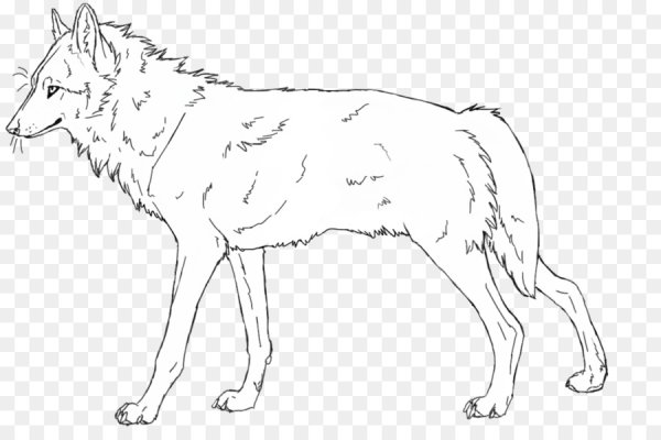 Волк контур