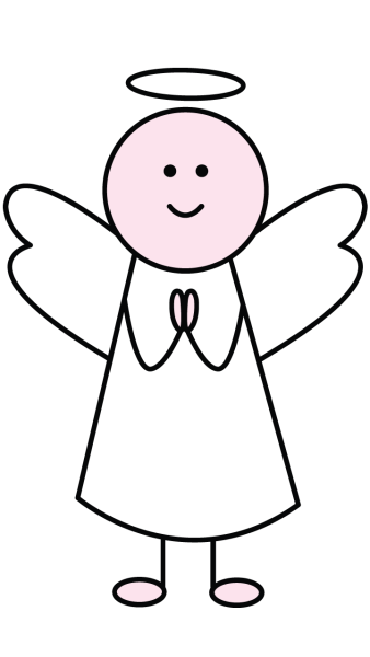 Ангелочек рисунок для срисовки