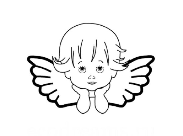 Ангел раскраска