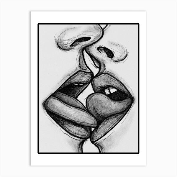 Нарисовать поцелуй