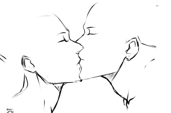 Поцелуй скетч