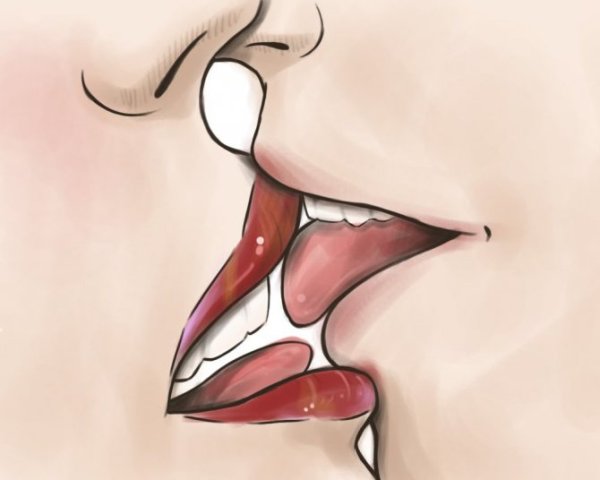 Поцелуй с языком