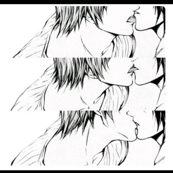 Наброски аниме поцелуи