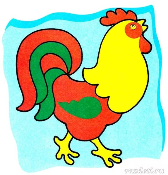 Петух рисунок для детей