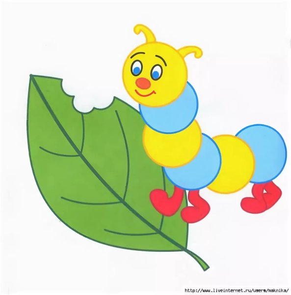 Гусеница аппликация для детей