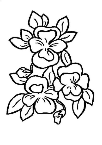 Букет цветов для выжигания по дереву