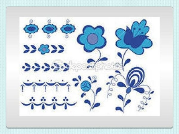 Гжельская роспись Гжельская роза