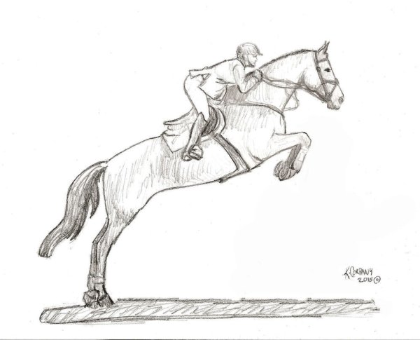 Человек на коне рисунок