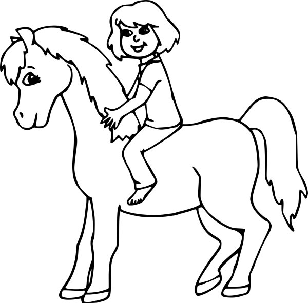 Раскраска всадник на лошади