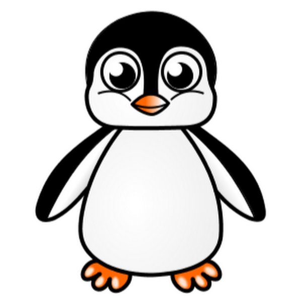 Пингвин карандашом для детей