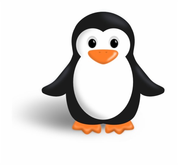 Пингвин карандашом