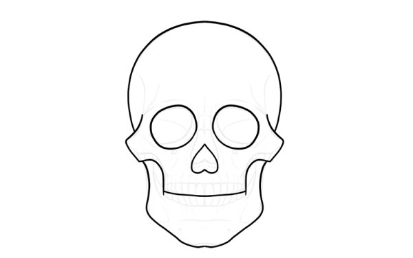 Маленький череп карандашом