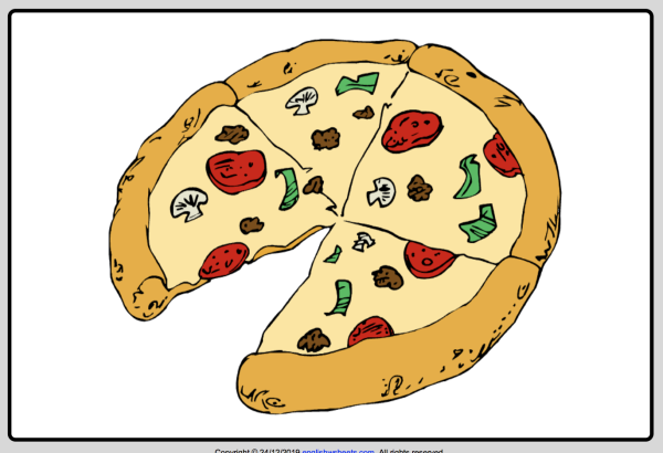 Пицца рисовать