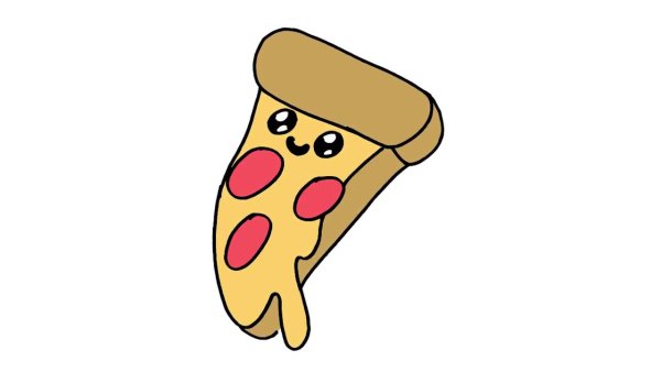 Рисунки фломастерами лёгкие пицца