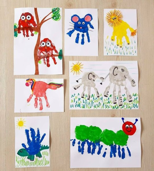 Рисование ладошками для детей