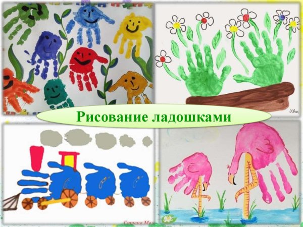 Рисование ладошками Весна