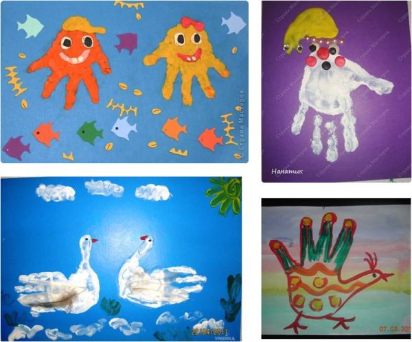 Рисование по ладошке для детей