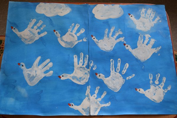 Рисование пальцами и ладошками