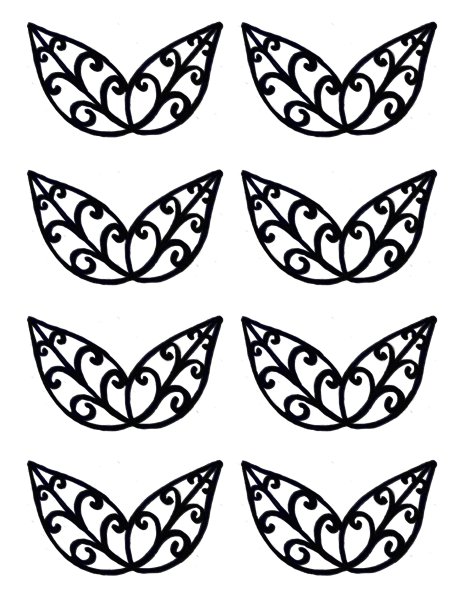 Трафарет для украшения торта шоколадом