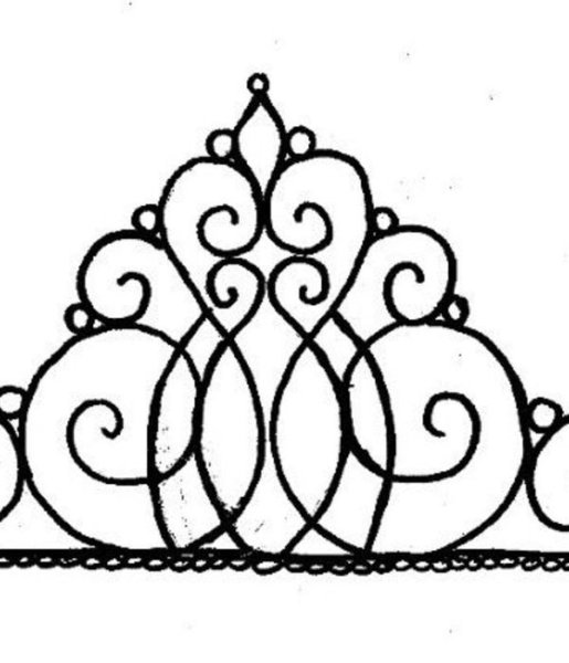 Трафарет короны для торта из шоколада