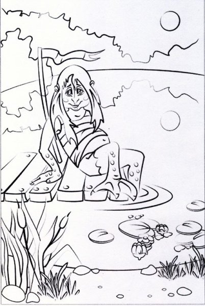 Кикимора Болотная рисунок карандашом