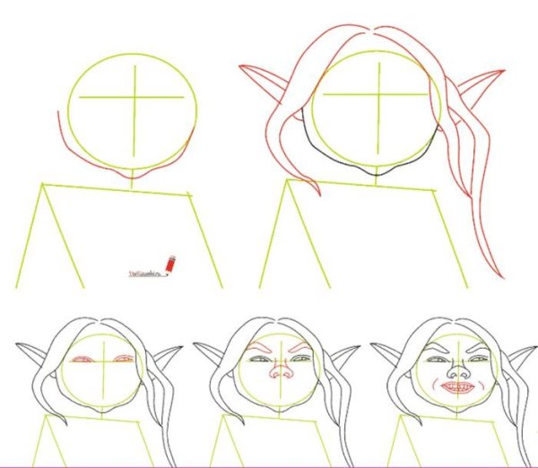 Кикимора раскраска