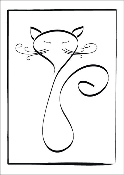 Контур кошки
