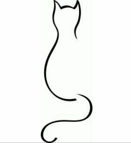 Контур кошки для вырезания