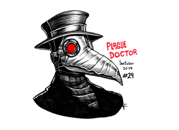 Чумной доктор схема вышивки