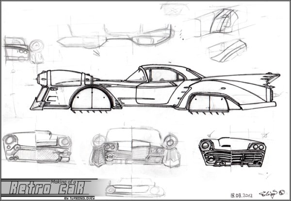 Эскиз летающей машины