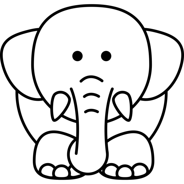 Слон рисунок карандашом для детей