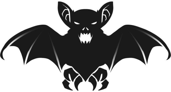 Летучая мышь трафарет