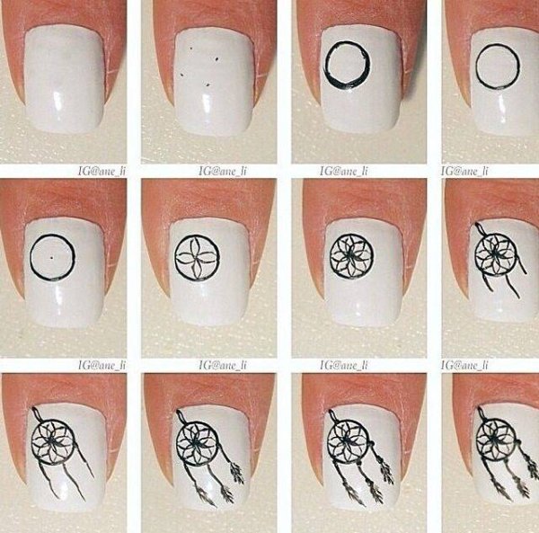 Маникюр на коротких ногтях иголкой