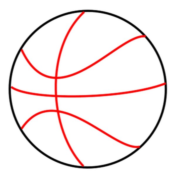 Баскетбольный мяч рисунок маленький