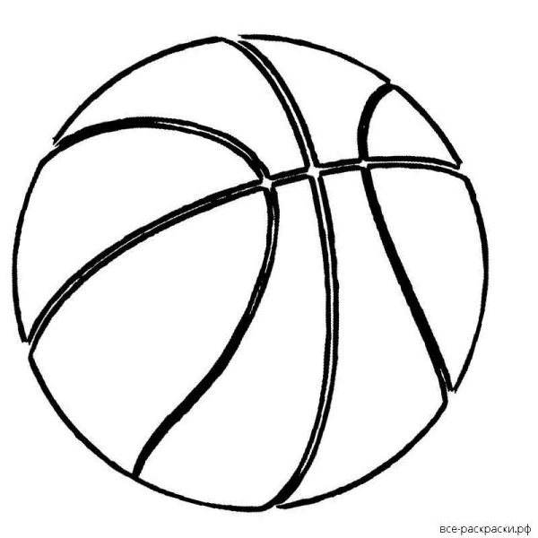 Баскетбольный мяч карандашом