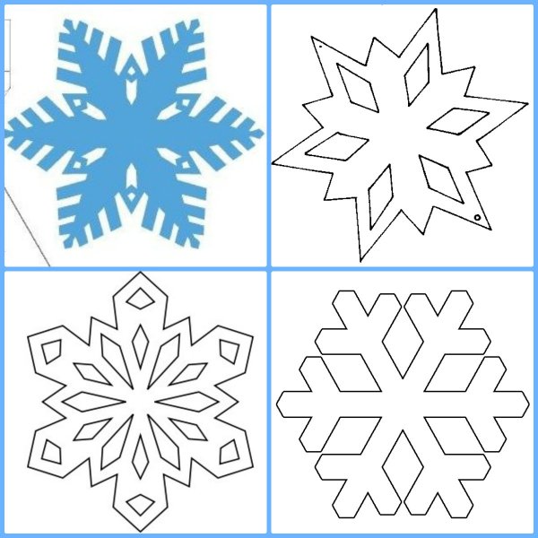 Шаблоны снежинок для вырезания из бумаги на новый год