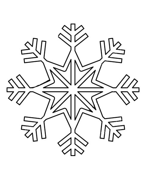 Схема самой простой снежинки из бумаги