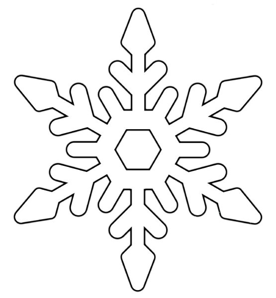 Снежинка раскраска