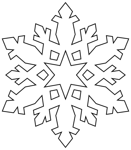 Трафарет «снежинки»