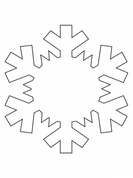 Снежинка раскраска для детей